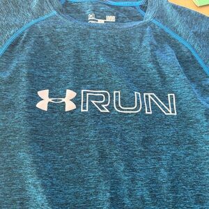 Under Armour Heathered Blue RUN Long Sleeve Shirt